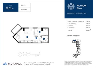 mieszkanie na sprzedaż 40m2 mieszkanie Bydgoszcz, Fordon, Dworcowa