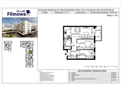 mieszkanie na sprzedaż 53m2 mieszkanie Bydgoszcz, Bartodzieje Małe, Filmowa