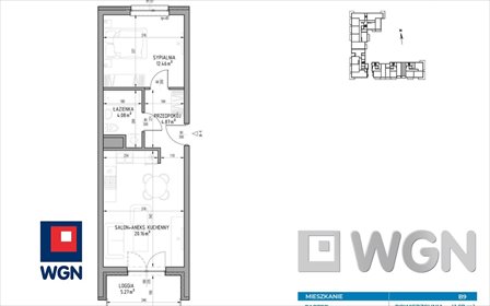 Nowoczesne 2-pokojowe mieszkanie z balkonem (41,57 m²) w Lublinie mieszkanie Lublin, Wrotków, Wrotków