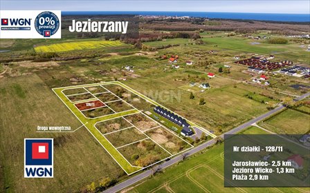 Działka budowlana blisko morza i jeziora, 802 m2 działka Jezierzany, Nadmorska