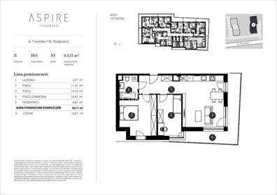 mieszkanie na sprzedaż 66m2 mieszkanie Bydgoszcz, Toruńska