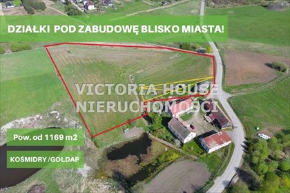 działka na sprzedaż 1340m2 działka Kośmidry