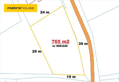 działka na sprzedaż 765m2 działka Leboszowice, Wiejska