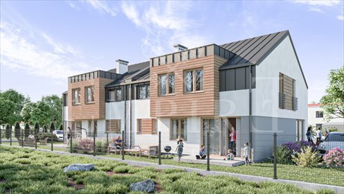 Nowoczesny bliźniak z ogródkiem i dwoma miejscami parkingowymi dom Wołomin, Lipiny Kąty