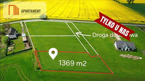 działka na sprzedaż 1369m2 działka Zalesie