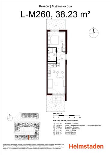 mieszkanie na sprzedaż 38m2 mieszkanie Kraków, Podgórze, Myśliwska