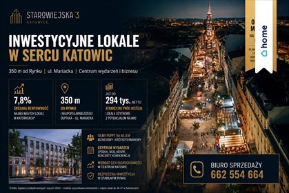 Biuro inwestycyjne 19,10 m² w Katowicach (Starowiejska) lokal użytkowy Katowice, Starowiejska