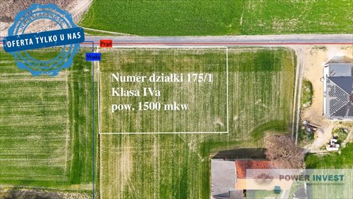 działka na sprzedaż 1500m2 działka Klonówiec