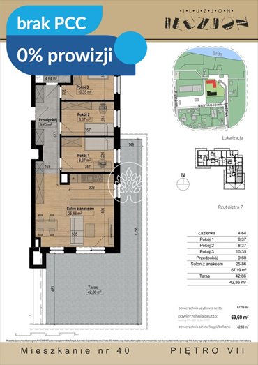 Nowoczesne 4-pokojowe mieszkanie z balkonem i miejscem parkingowym mieszkanie Bydgoszcz, Bartodzieje Małe, Nastrojowa