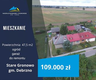 mieszkanie na sprzedaż 48m2 mieszkanie Stare Gronowo