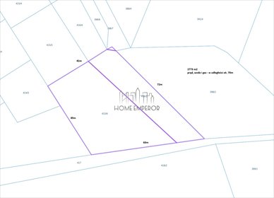 działka na sprzedaż 2773m2 działka Postoliska, 11 Listopada