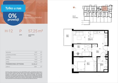 Przestronne 57 m² w Czyżkówku – 6 pokoi, gotowe do zamieszkania mieszkanie Bydgoszcz, Czyżkówko, Flisacka