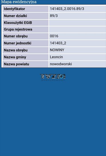 Działka 4255 m² w Nowinach - blisko Kampinosu i Wisły działka Nowiny, Nowiny, Nowiny