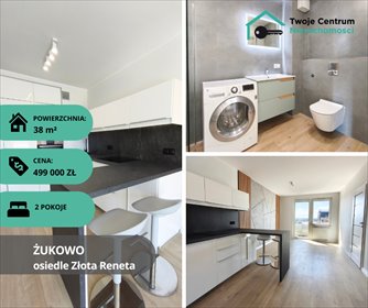 Nowoczesne 2-pokojowe mieszkanie po remoncie z balkonem i komórką mieszkanie Żukowo, Złota Reneta, Złota Reneta, Jabłoniowa