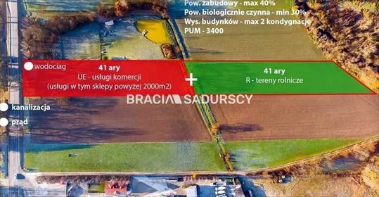 działka na sprzedaż 8200m2 działka Krzywaczka