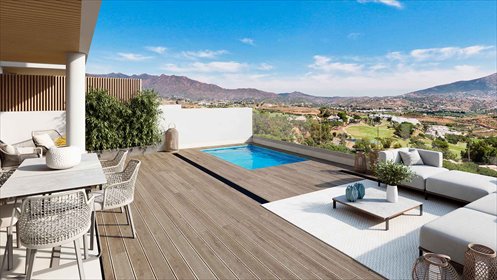 Zapraszam do obejrzenia penthouse'u 164 m² z panoramicznymi widokami na Mijas Costa mieszkanie Mijas Costa