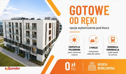 Gotowe 3-pokojowe mieszkanie z południową ekspozycją mieszkanie Poznań, Naramowice, Naramowicka
