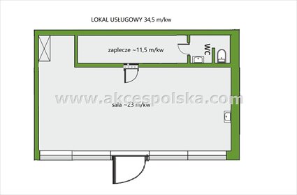 Polecam lokal usługowy 34,5 m² z najemcą, wysoki standard lokal użytkowy Warszawa, Mokotów, Sadyba