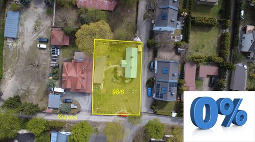 Działka 840 m² z budynkiem i mediami w Sulejówku działka Sulejówek, Ratajewo, Krzywa