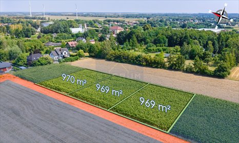 działka na sprzedaż 969m2 działka Mykanów, Spokojna