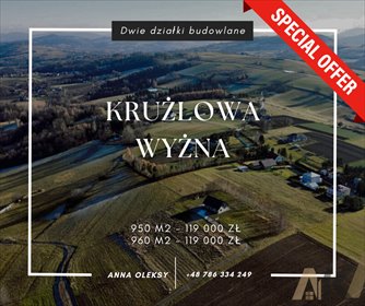 działka na sprzedaż 2049m2 działka Krużlowa Wyżna