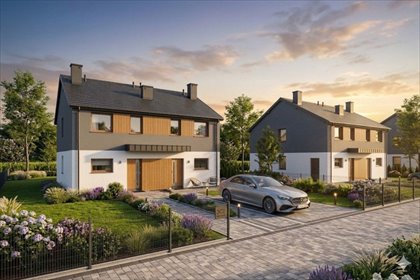 Energooszczędny bliźniak 82,92 m² z ogródkiem i klimatyzacją dom Zaczernie
