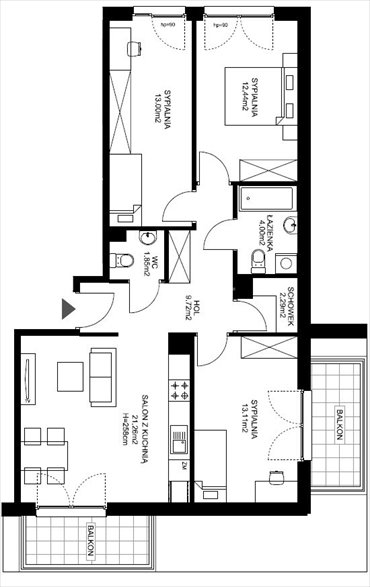 mieszkanie na sprzedaż 76m2 mieszkanie Kraków, Ruczaj, Ruczaj
