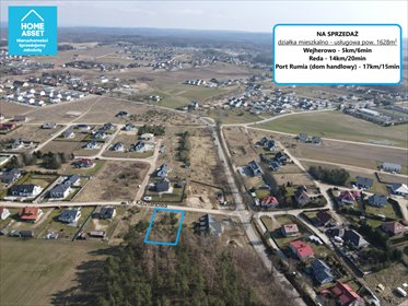 działka na sprzedaż 1628m2 działka Gowino, Kasztanowa