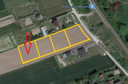 Działka budowlana na sprzedaż Niedrzwica Kościelna, Topolowa 997m2 Foto 2