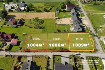 Działka pod dom z pełną infrastrukturą, 1009 m2 działka Pogwizdów, Zachodnia