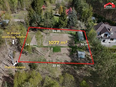 Działka 1077 m² w Kurianach – las, media, dom w cenie działka Kuriany