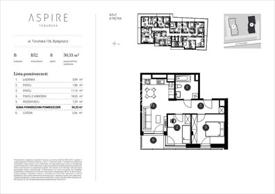 mieszkanie na sprzedaż 52m2 mieszkanie Bydgoszcz, Toruńska