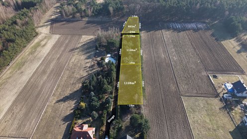 działka na sprzedaż 1128m2 działka Zaborówek