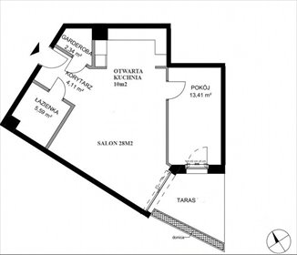 Do sprzedania luksusowy apartament 65 m² z tarasem w Gdańsku mieszkanie Gdańsk, Śródmieście, Stara Stocznia