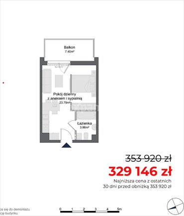 mieszkanie na sprzedaż 28m2 mieszkanie Gdańsk, Borkowo, Rytelska