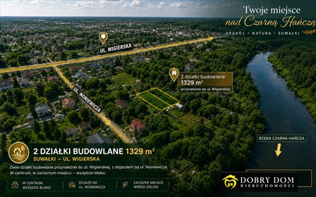 Sprzedam działki 1329 m² z rzeką i bliskością centrum Suwałk działka Suwałki