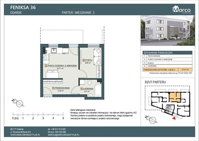 mieszkanie na sprzedaż 27m2 mieszkanie Gdańsk, Osowa, Feniksa