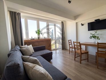 Widok z 14. piętra na Wrocław - 25 m2, aneks kuchenny. mieszkanie Wrocław, Grabiszyńska