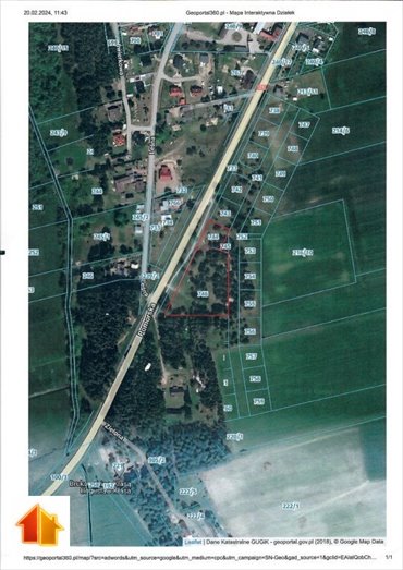 działka na sprzedaż 8287m2 działka Trzebielino, Krótka