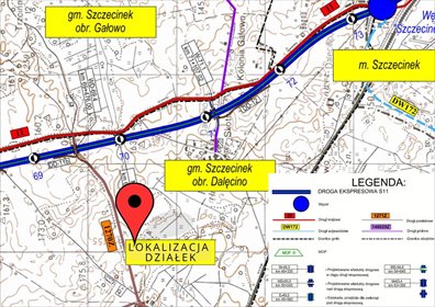 Na sprzedaż działki inwestycyjne przy drodze asfaltowej w Dalęcinie działka Szczecinek