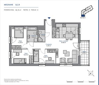 mieszkanie na sprzedaż 82m2 mieszkanie Gdynia, Dąbrowa, Zbigniewa Kupca