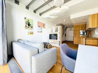 Nowoczesny loft 68 m² z klimatyzacją i garażem mieszkanie Warszawa, Mokotów