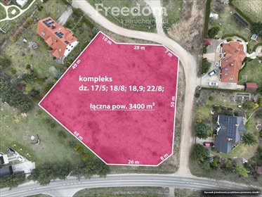Sprzedam działki 3400 m² w Chrzanowie Małym, dostęp do dwóch dróg działka Chrzanów Mały, Bezowa