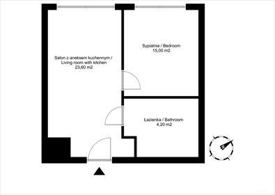 mieszkanie na wynajem 43m2 mieszkanie Katowice, Śródmieście, Zabrska