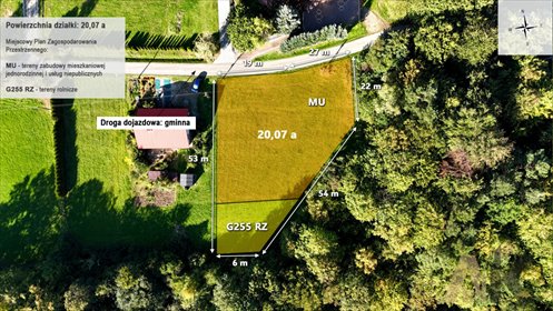 działka na sprzedaż 2007m2 działka Przydonica