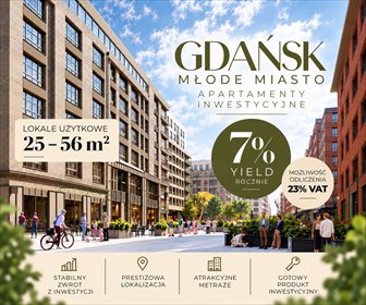 Sprzedam inwestycyjne studio 24 m² w Gdańsku Śródmieście mieszkanie Gdańsk, Śródmieście, Popiełuszki