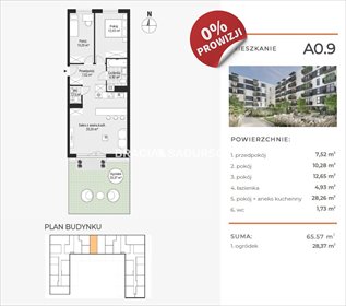 mieszkanie na sprzedaż 65m2 mieszkanie Kraków, Rybitwy , Rybitwy, Tadeusza Śliwiaka