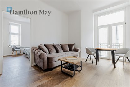 Stylowe 49 m² retro w centrum Warszawy, patio i winda mieszkanie Warszawa, Śródmieście, Hoża