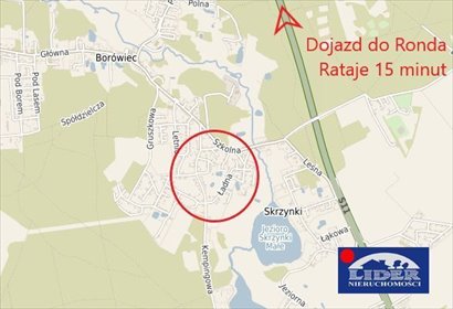 działka na sprzedaż 1500m2 działka Skrzynki