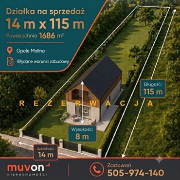 Działka pod Twój dom z WZ – Malina, Opole działka Opole, Adama